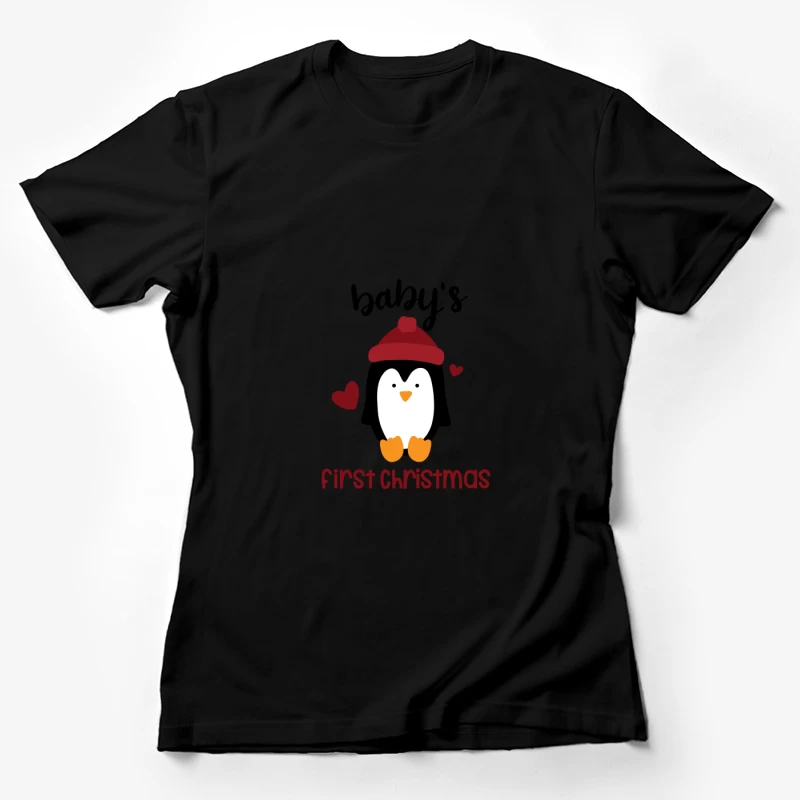 Premier Noël avec pingouin mignon Femme T-Shirt