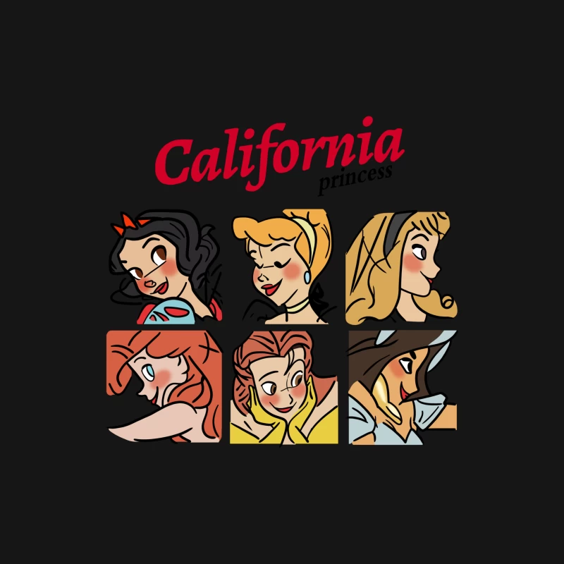 Disney Prinzessinnen Kalifornien Herren Langarm T-Shirt