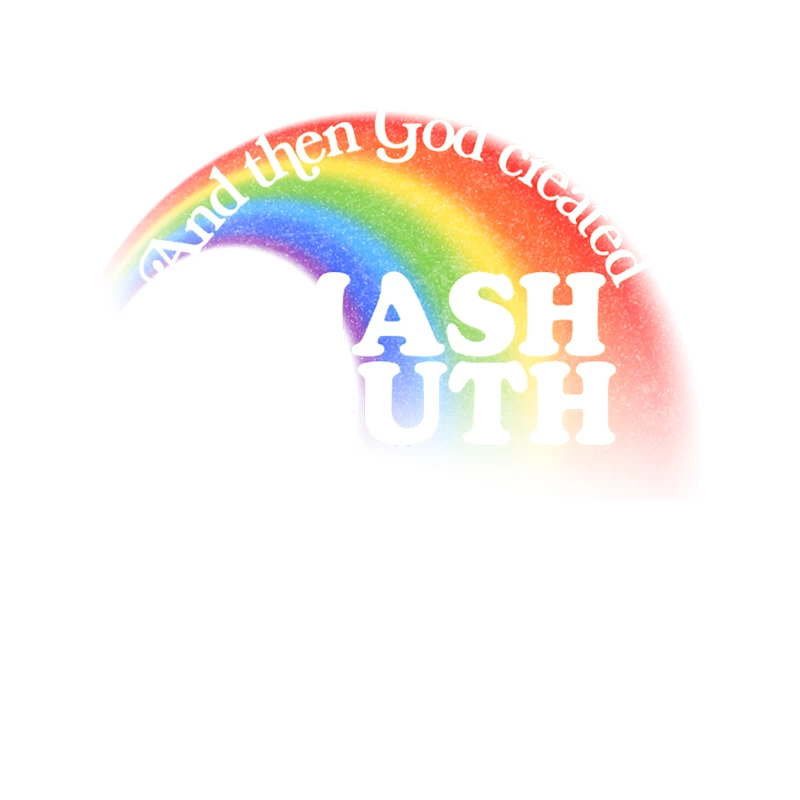 Colorful Rainbow Typography with Inspirational Message Tapestry