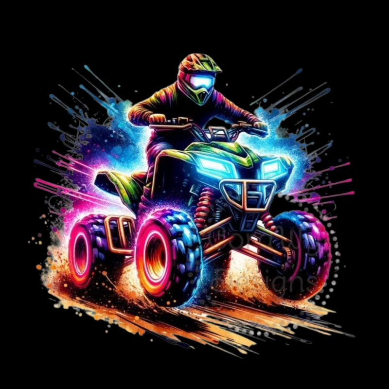 Exciting ATV Rider in Action Pin
