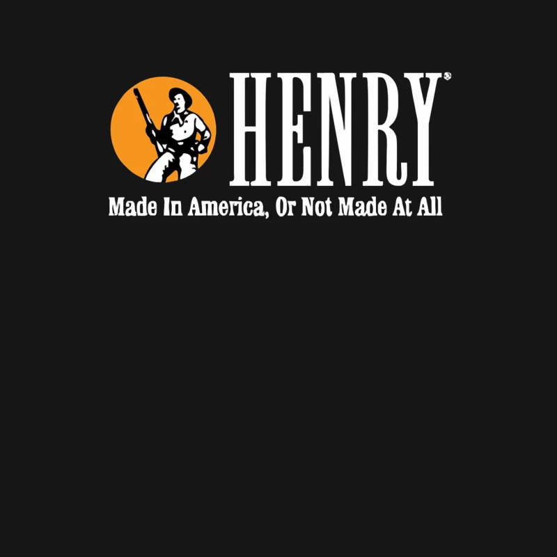 Henry Rifles Vintage Logo with American Manufacturing Slogan Male Long Sleeve T-Shirt