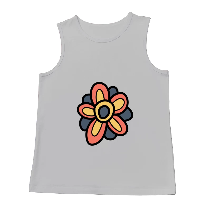 Fleur colorée avec pétales vifs Homme Débardeur