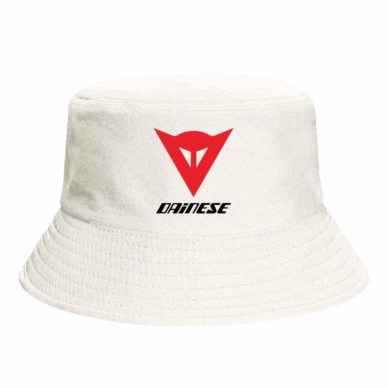 Dainese Motorcycle Gear Brand Logo in Red Bucket Hat