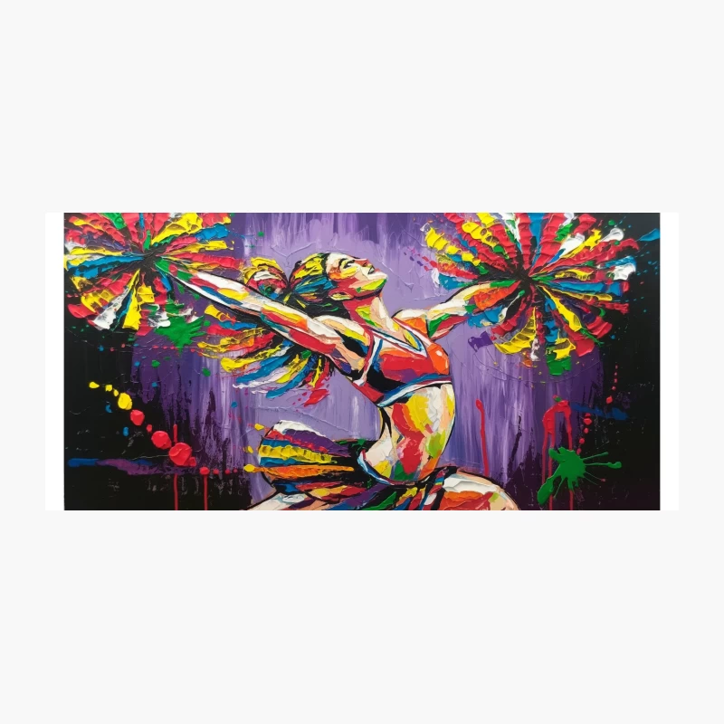 Vibrant Abstract Dancer in Motion: A Colorful Expressionist Performance Coffee Mug