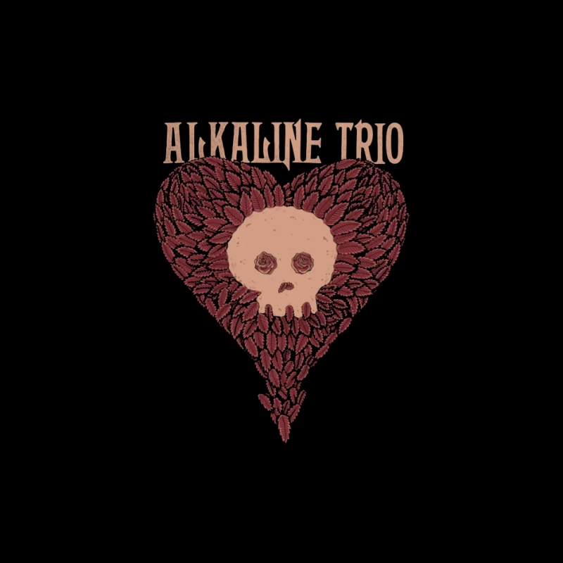 Alkaline Trio Gothic Heart Skull Logo Design Pin