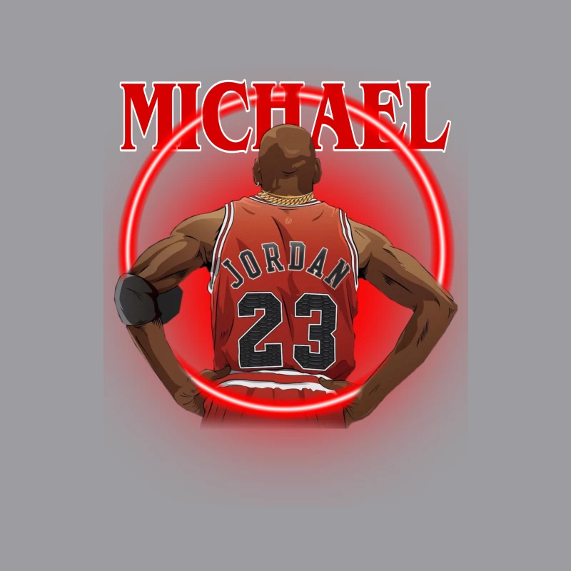 Michael Jordan Basketball Animation Throw Pillow