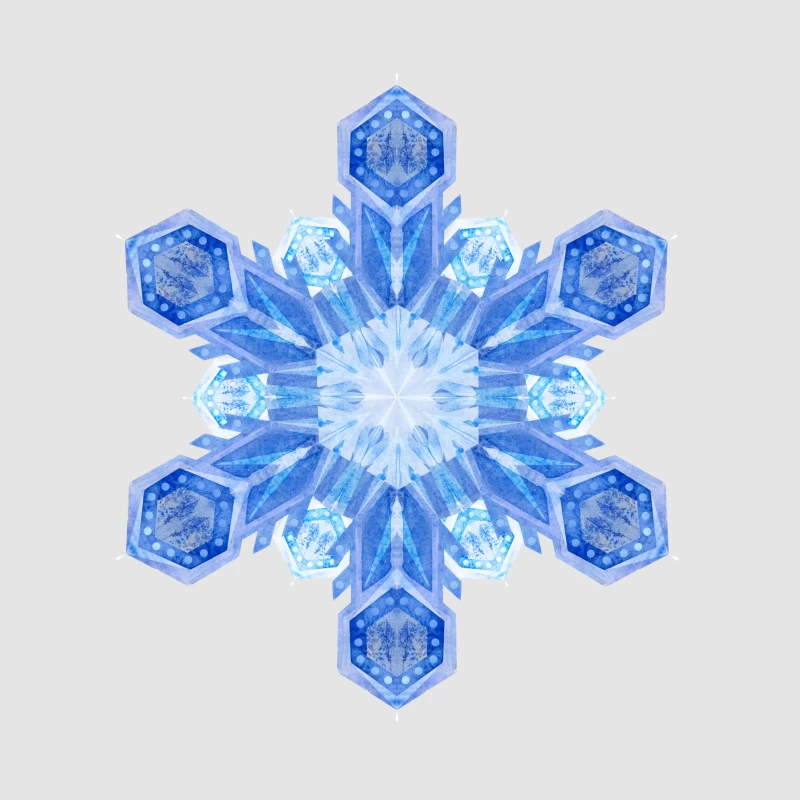 Flocon de neige géométrique bleu Homme Sweat à capuche