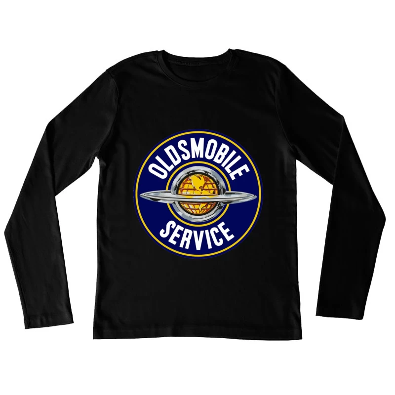 Vintage Oldsmobile Service Logo with Globe Emblem Female Long Sleeve T-Shirt