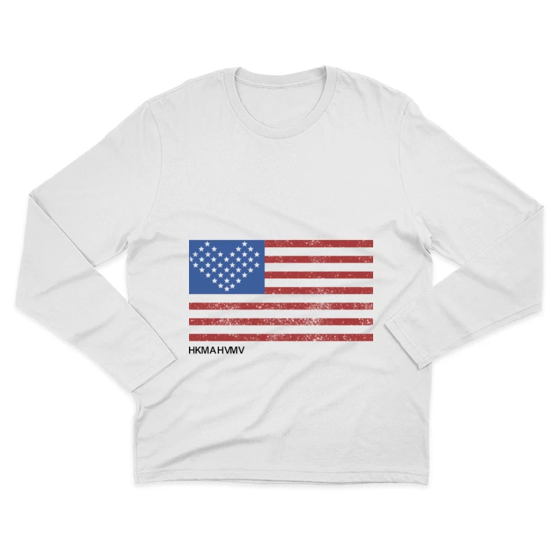 Herz-Flagge mit Streifendesign Herren Langarm T-Shirt