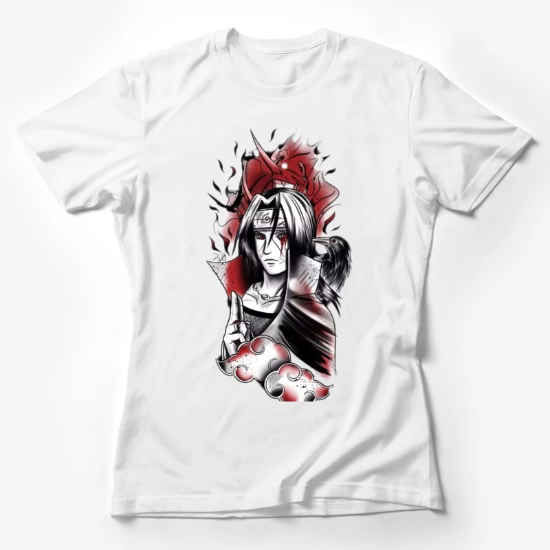 Kunstwerk von Ninja Krieger mit Krähe Damen T-Shirt