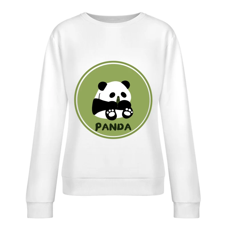 Niedlicher Panda-Design Damen Pullover Sweatshirt