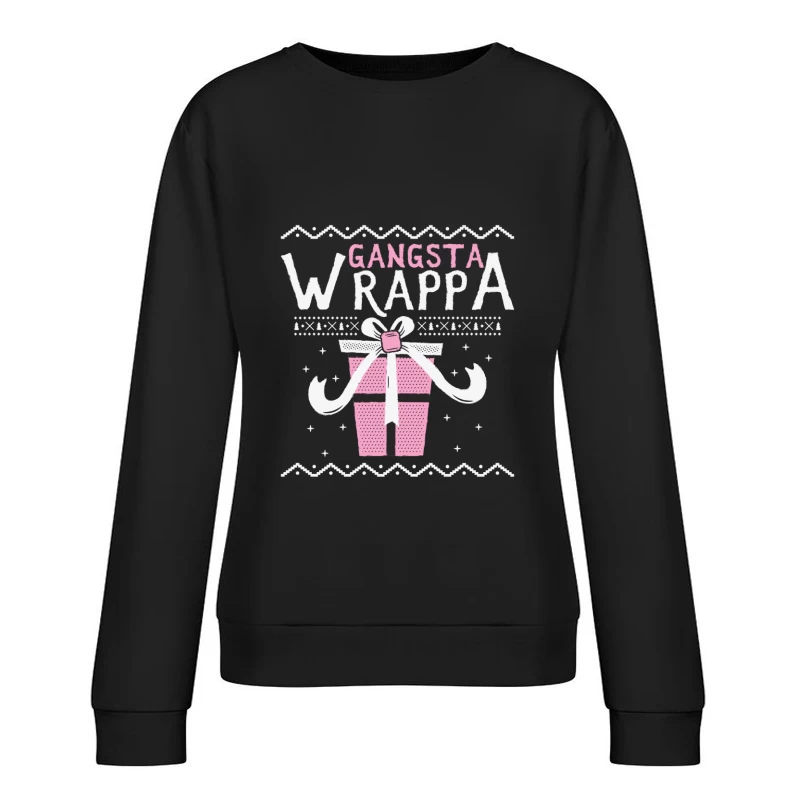 Pull marrant avec paquet cadeau et texte humoristique Femme Sweat-shirt à enfiler