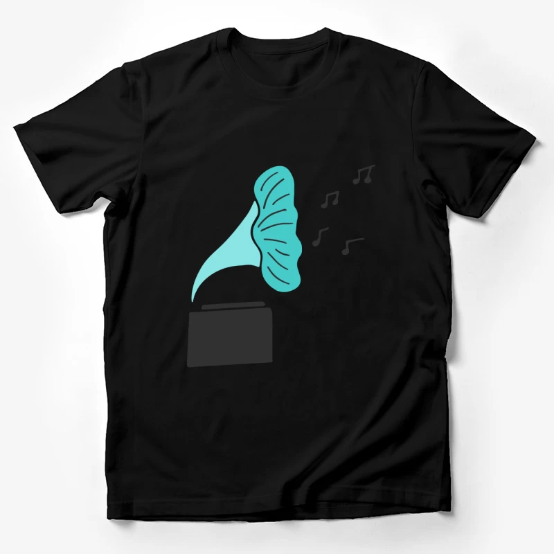 Gramophone vintage avec notes musicales Homme T-Shirt