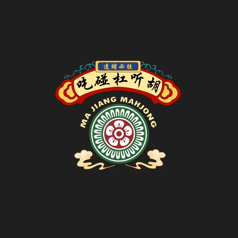 Chinesisches Mahjong-Design Logo Herren Tanktops
