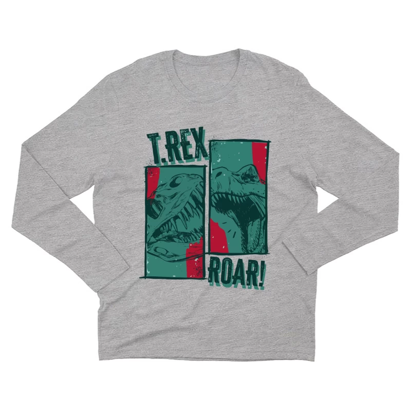 T-Rex Roar! Vintage Comic Design Male Long Sleeve T-Shirt