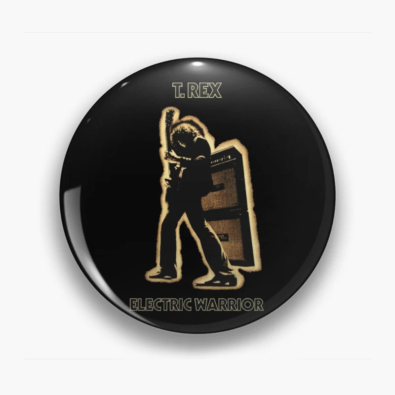 T.Rex 'Electric Warrior' Classic Rock Album Cover Silhouette Pin