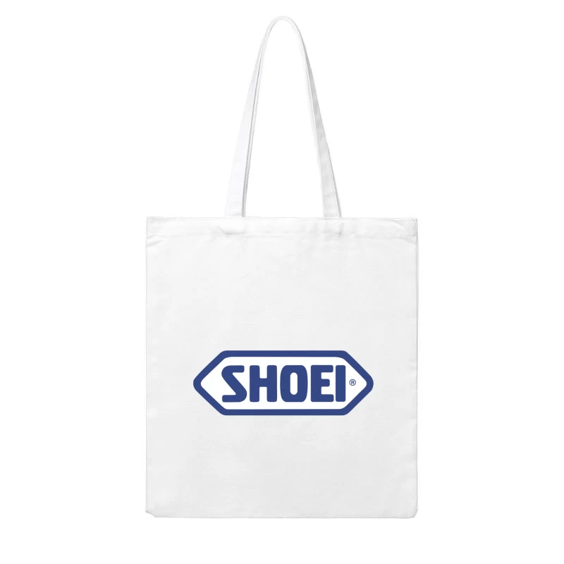 SHOEI Motorcycle Helmet Brand Logo in Blue Cotton Tote Bag