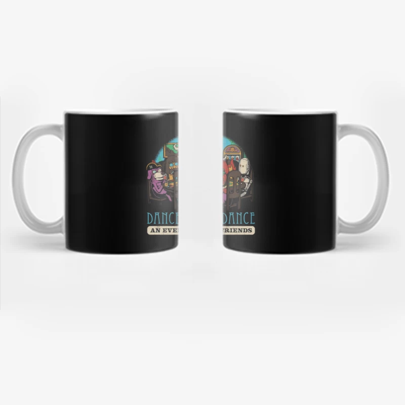 Dance Gavin Dance: Cartoon Characters Playing Poker Under Disco Ball Coffee Mug