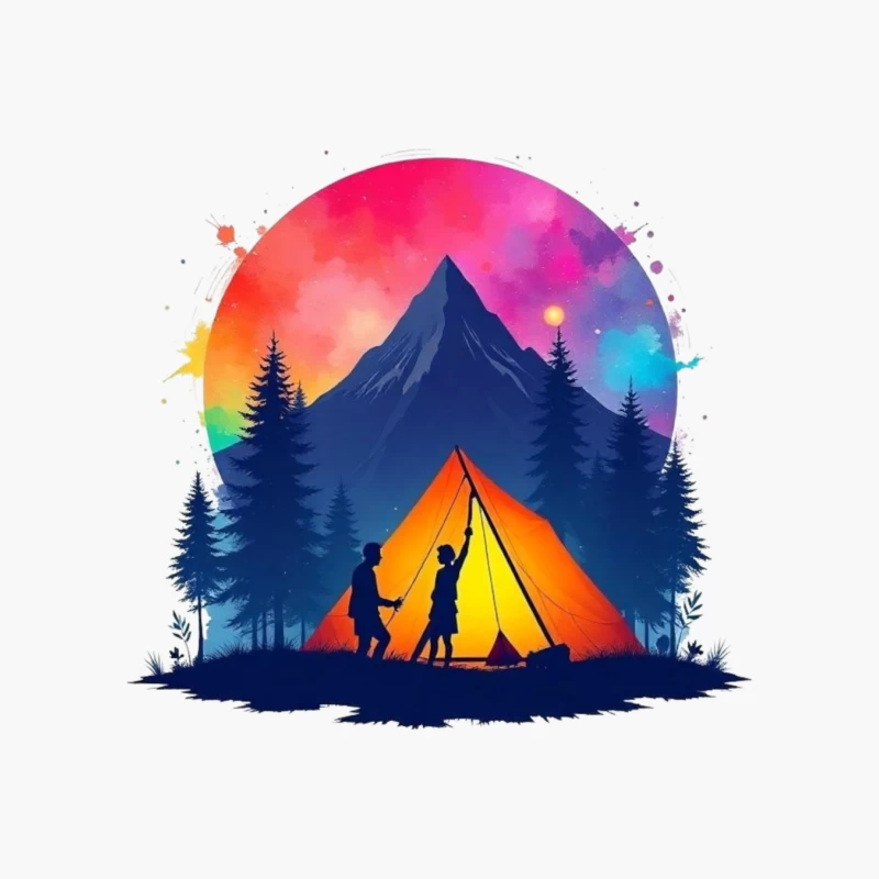 Camping Adventure under the Stars Cotton Tote Bag