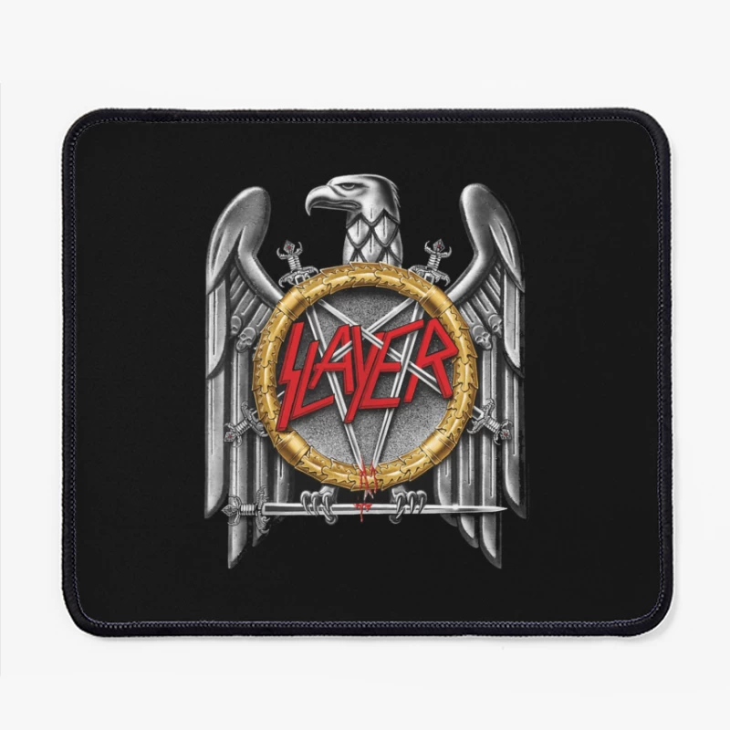 Slayer Metal Band Eagle Emblem with Crossed Swords Mouse Pad