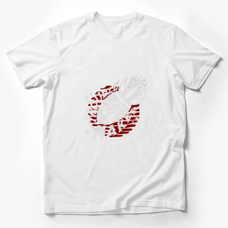 Fairy Tail Anime Guild Symbol in Red and White Male T-Shirt