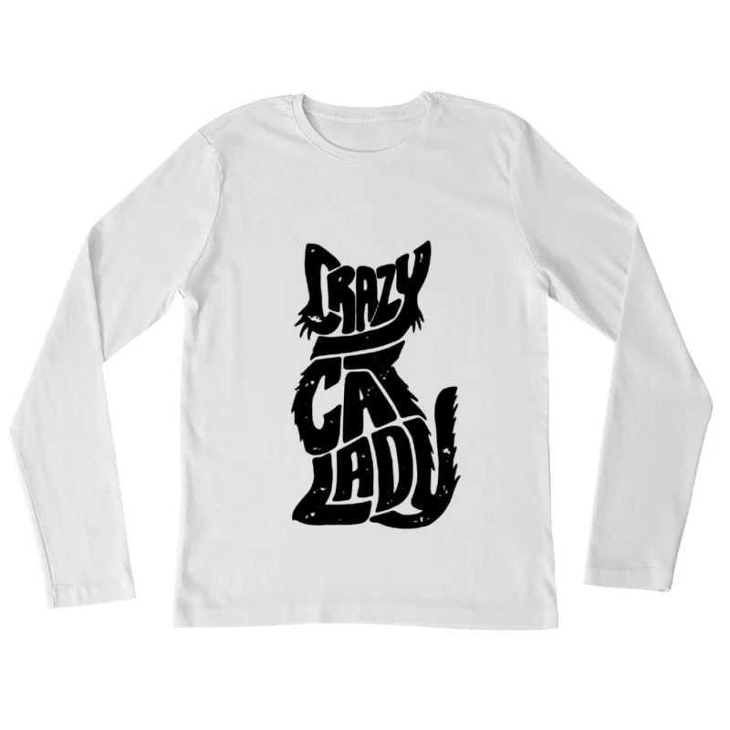 Design Créatif pour Adepte de Chats Femme Manches Longues T-Shirt