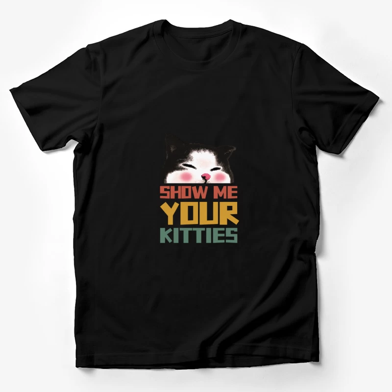Lustiger Katzenkopf mit Text Herren T-Shirt
