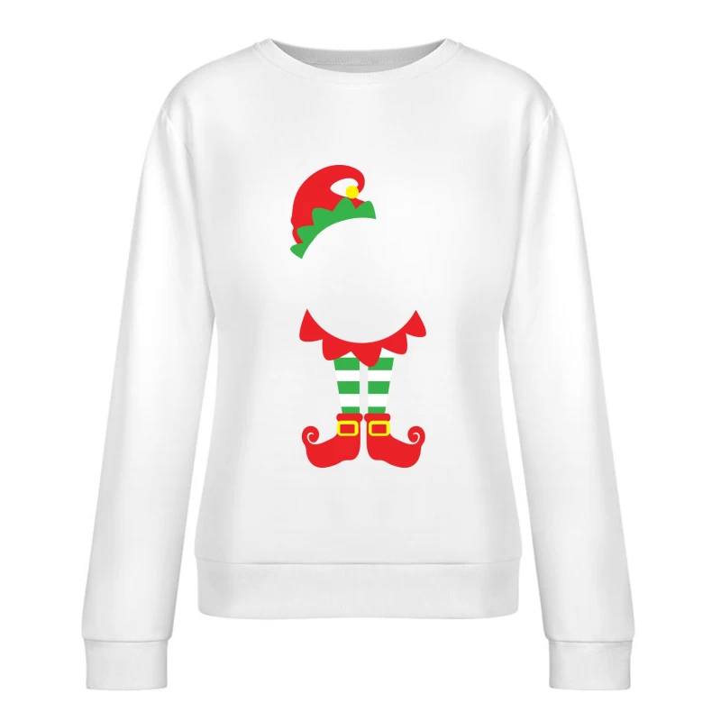 Déguisement d'elfe de Noël coloré Femme Sweat-shirt à enfiler