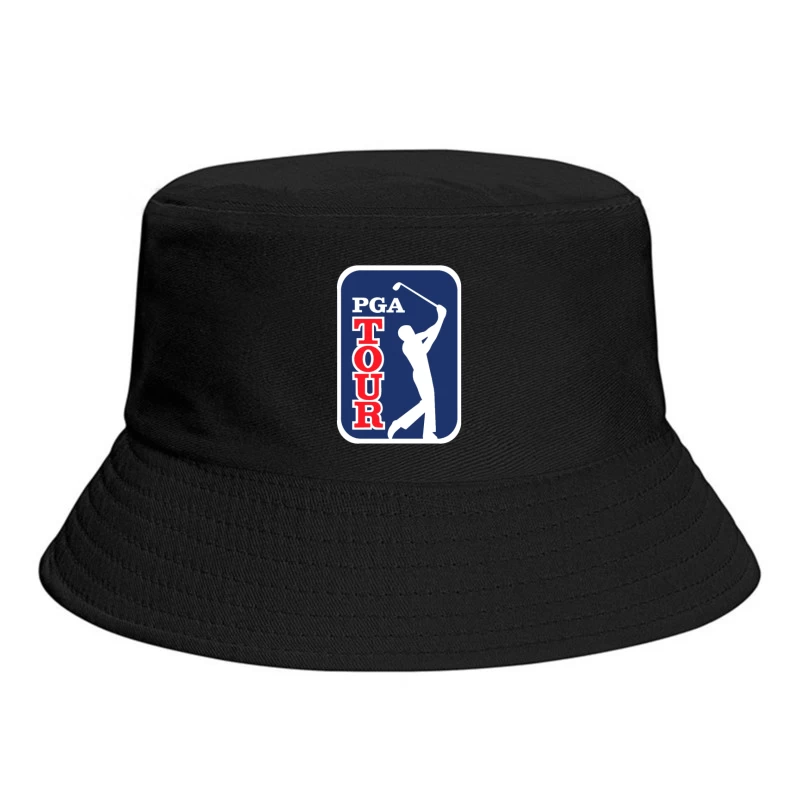 Official PGA Tour Professional Golf Logo with Silhouetted Golfer Bucket Hat