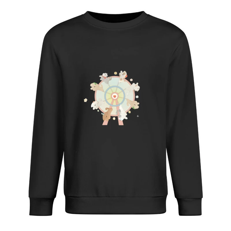 Des oursons mignons sur une grande roue Homme Sweat-shirt à enfiler