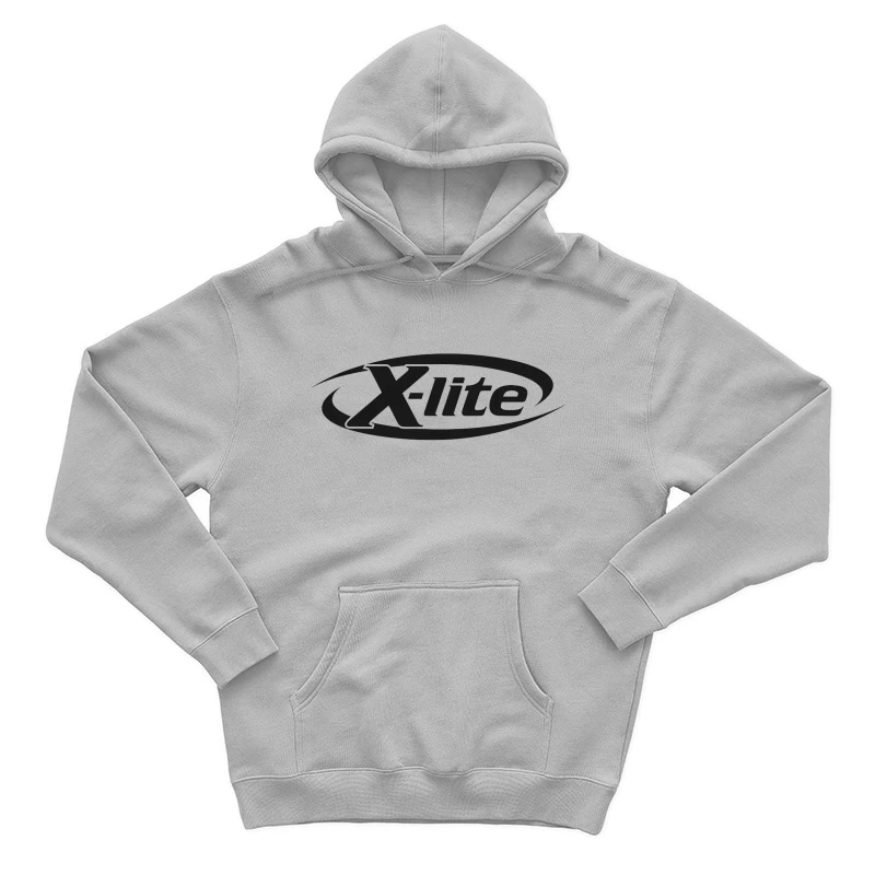 X-lite Black and White Brand Logo Design Male Pullover Hoodie