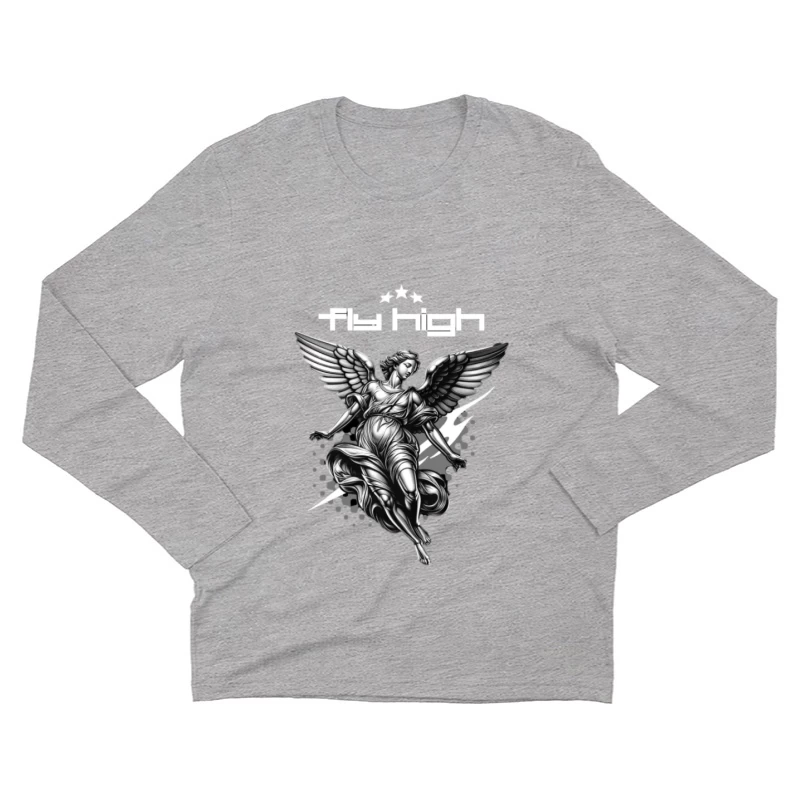 Engelmotiv mit Flügeln Herren Langarm T-Shirt