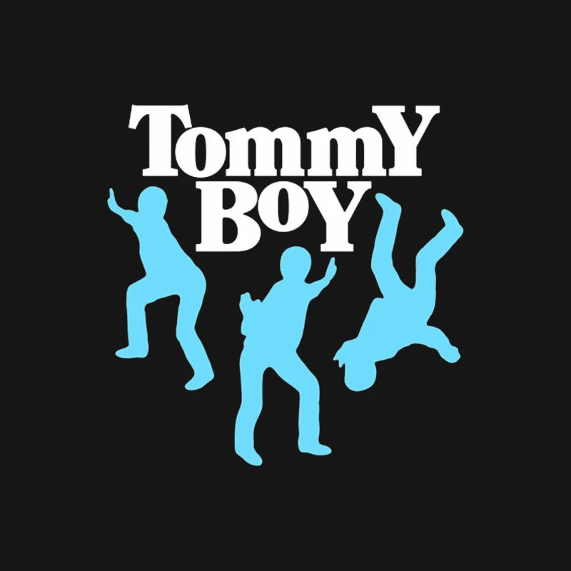 Tommy Boy Logo with Dancing Blue Silhouettes Male Long Sleeve T-Shirt