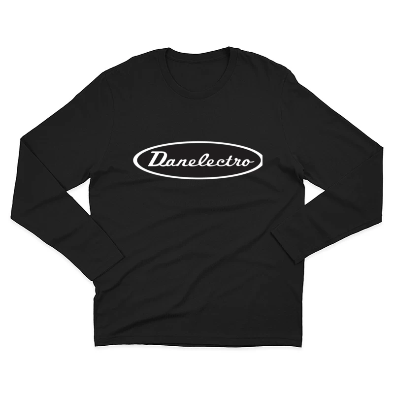 Vintage Danelectro Musical Equipment Logo in Black and White Male Long Sleeve T-Shirt