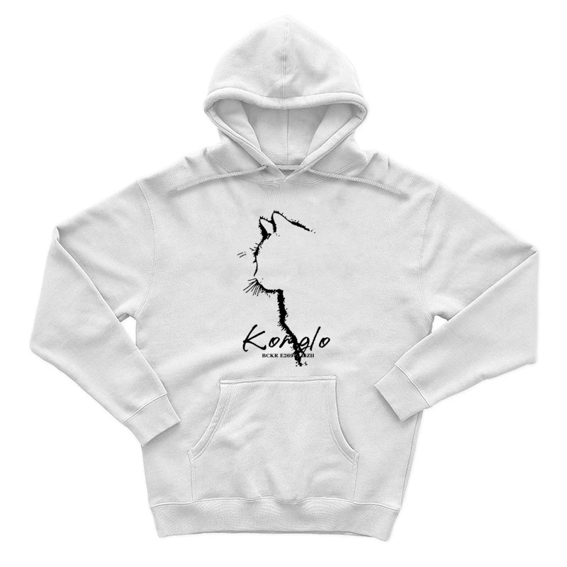 Katzenumriss-Kunstdesign Herren Pullover Hoodie