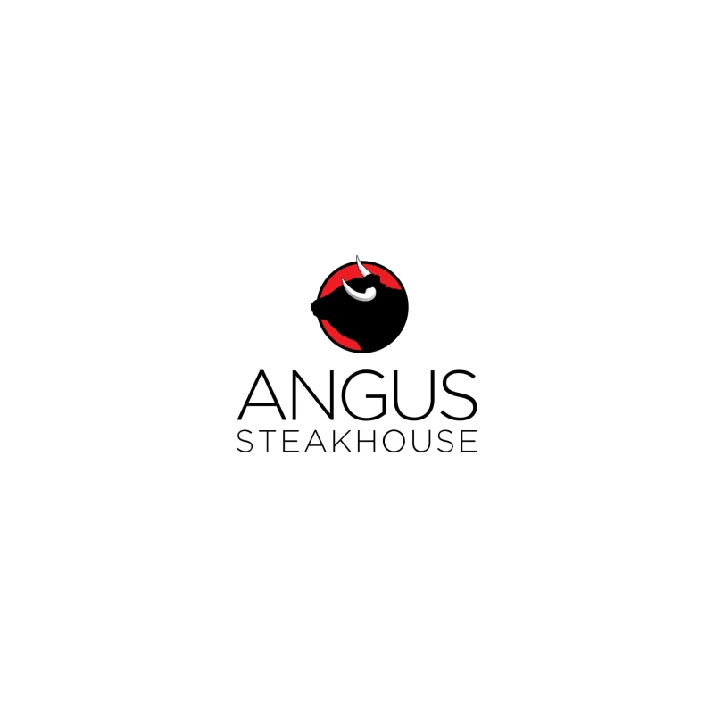 Angus Steakhouse Modern Logo with Bull Silhouette iPhone Case