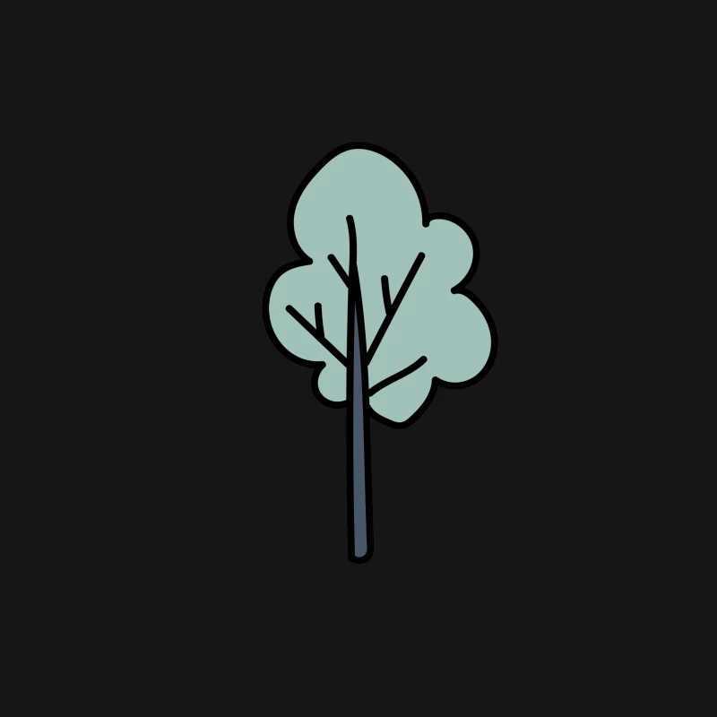 Arbre stylisé avec tronc noir Femme T-Shirt
