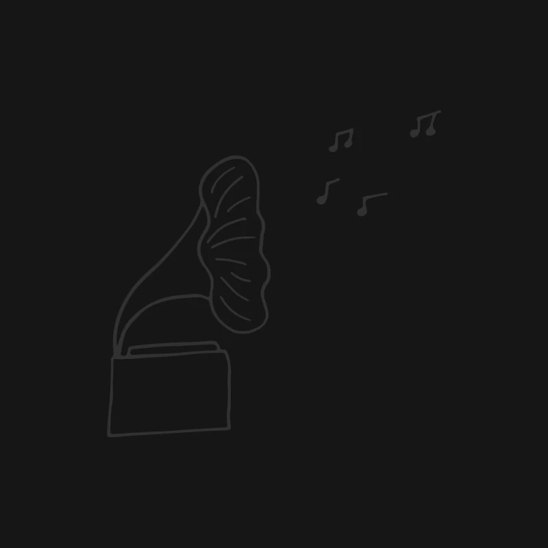 Gramophone avec notes de musique Femme Manches Longues T-Shirt