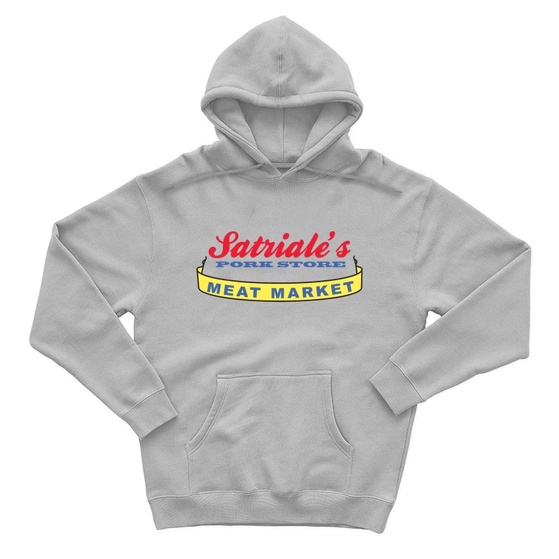 Patriale's Pork Store & Meat Market Vintage Logo Sign Male Pullover Hoodie