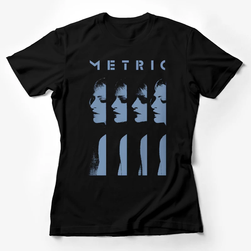 Metric Sliced Blue Female T-Shirt