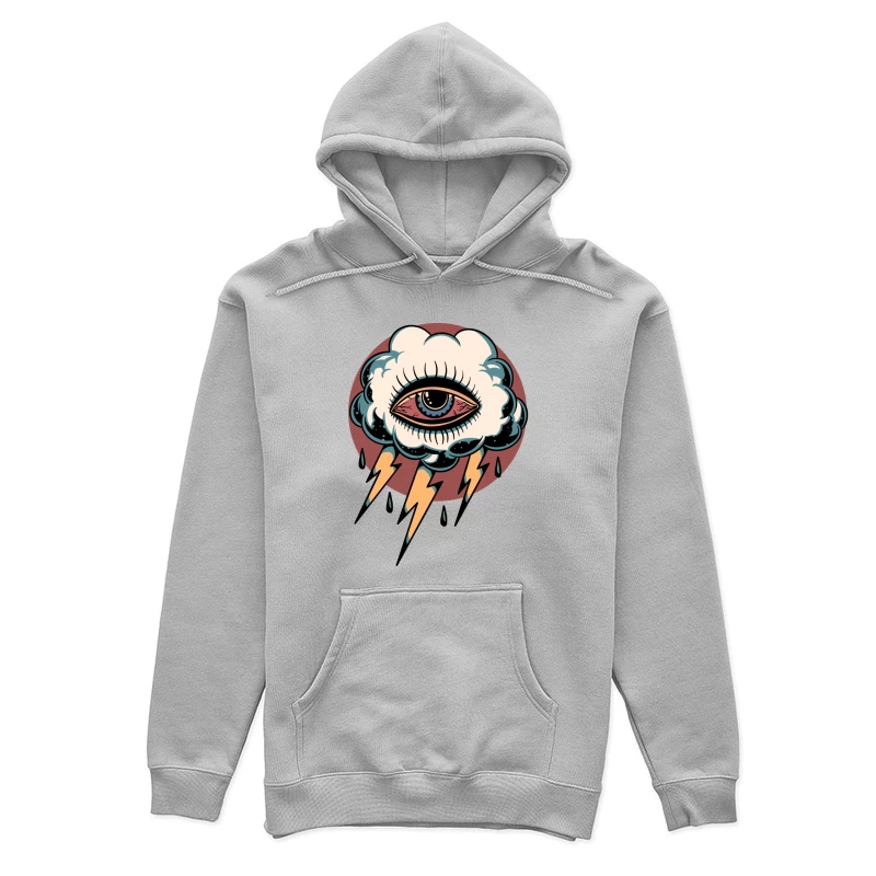 Surreal Eye in a Cloud with Lightning Female Pullover Hoodie