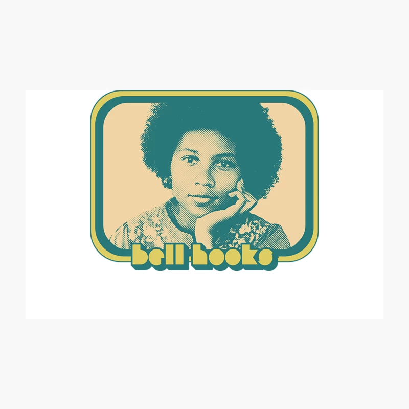 Bell Hooks  Retro Style Feminist Icon Design Travel Mug