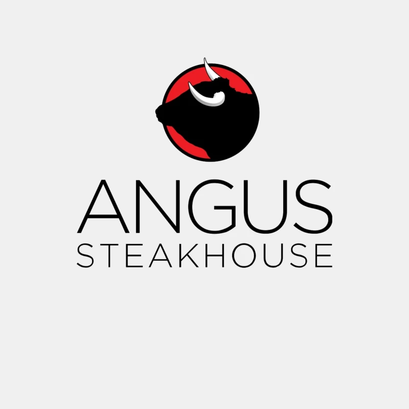 Angus Steakhouse Modern Logo with Bull Silhouette Male Tank Top