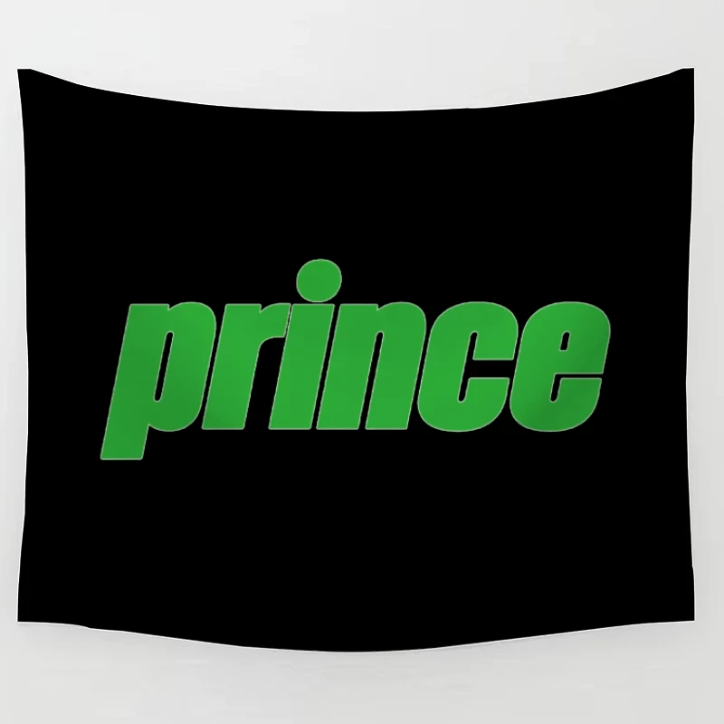 Prince Sports Brand Green Logo Tapestry