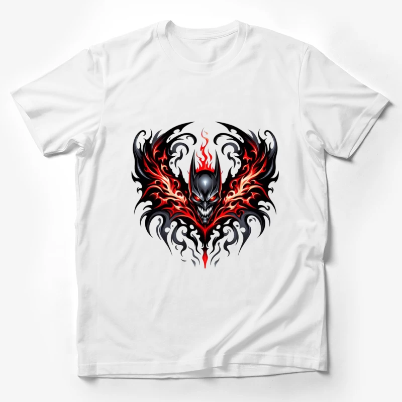 Düsterer Schädel mit Flammen Herren T-Shirt