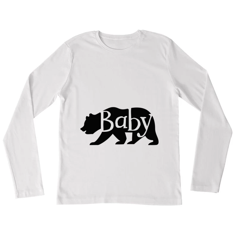 Silhouette d'ours avec texte Femme Manches Longues T-Shirt