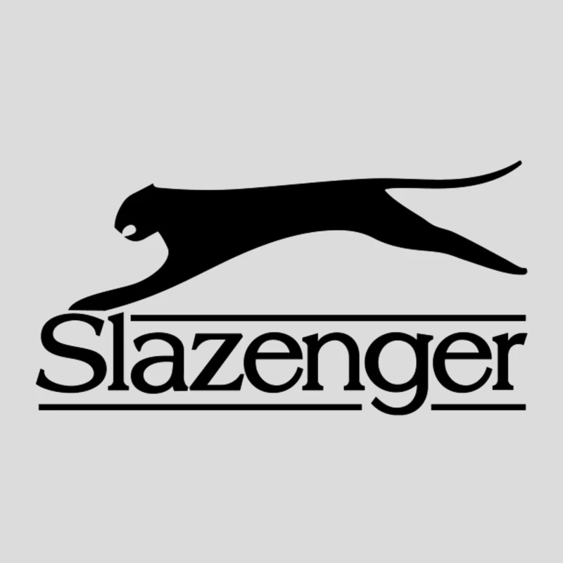 Slazenger Sports Brand Logo with Black Panther Silhouette Baseball Cap