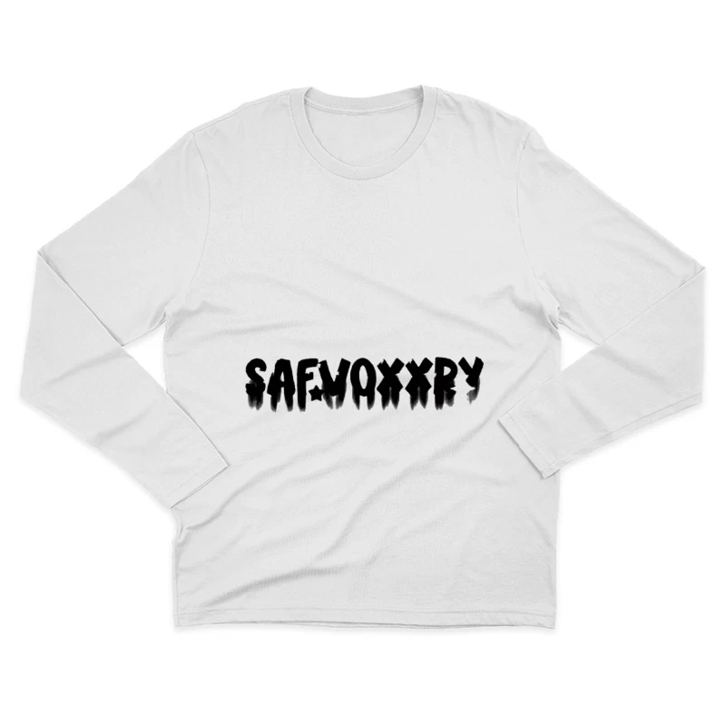 Graffiti-Stil Schriftzug Herren Langarm T-Shirt