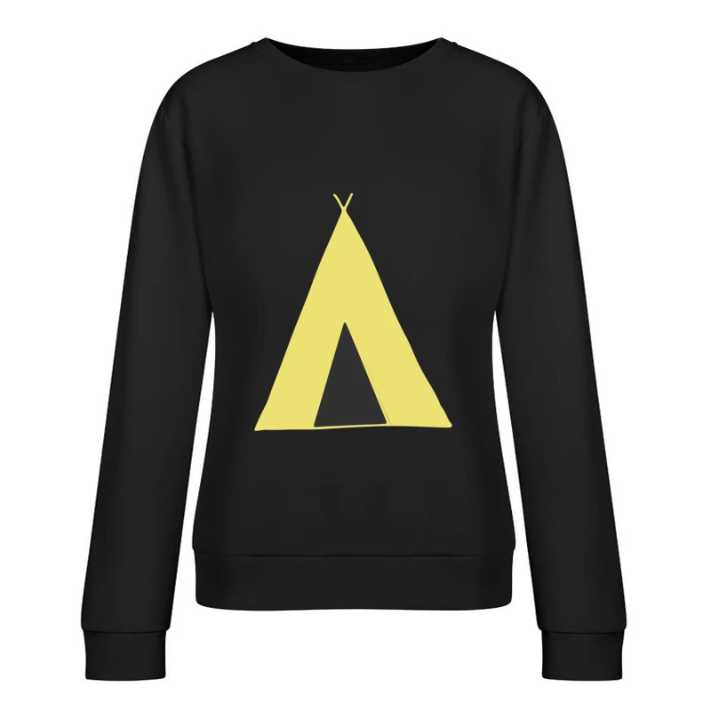 Tipi minimaliste jaune Femme Sweat-shirt à enfiler