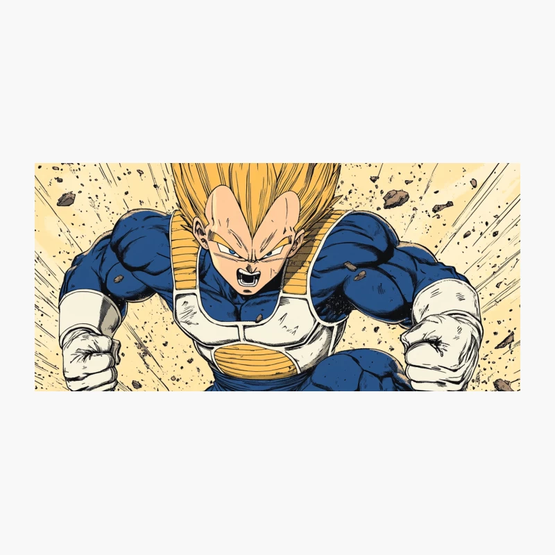 Explosive Power: Saiyan Warrior's Intense Energy Burst in Dragon Ball Coffee Mug